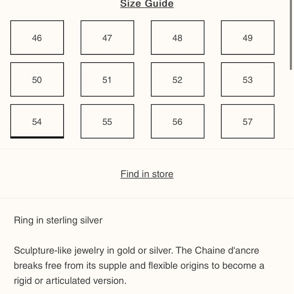 Chaine d'ancre Enchainee ring, small model size 54 - Picture 9 of 9